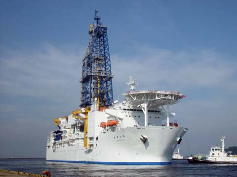 Chikyu - самое большое в мире исследовательское буровое судно