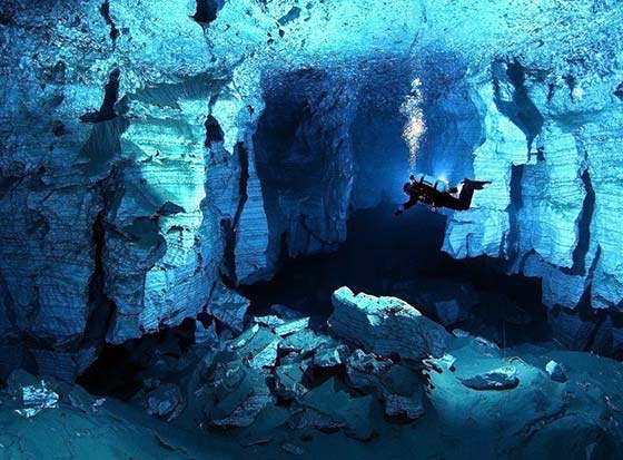 Ординская пещера является самой длинной подводной пещерой в России