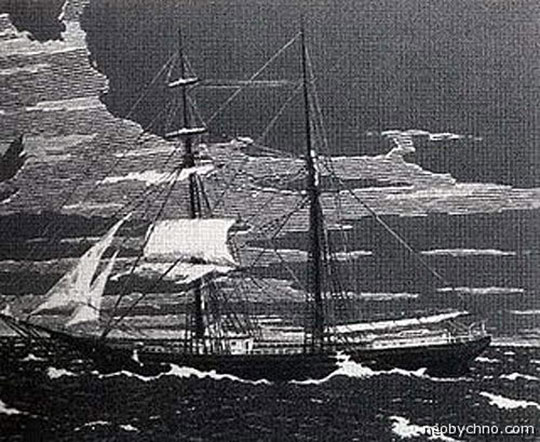 Судя по всему, судно «Октавиус» вмерзло в лед в водах северной Аляски