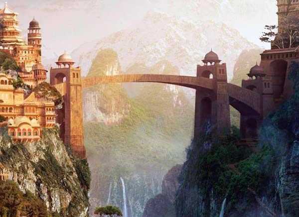 Легендарный город Шангри-Ла берёт своё начало от произведений британского писателя Джеймса Хилтона