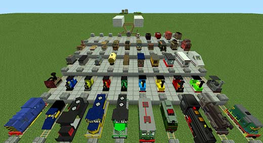 RailCraft добавляет огромное количество рельс, вагонеток, специальных механизмов для железнодорожной системы