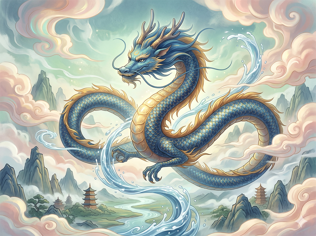 Китайский Лун - Мудрец, управляющий стихией