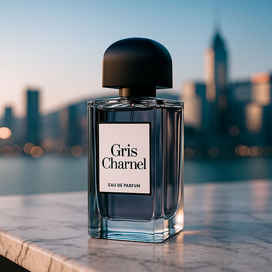 Аромат Gris Charnel на фоне города